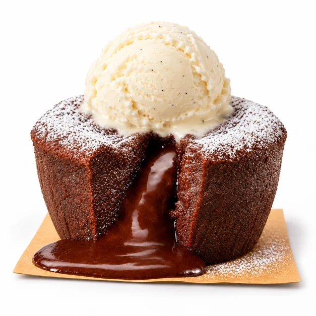 Hot Lava Cake mit Ice Cream